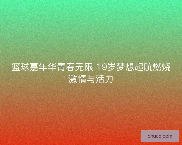 篮球嘉年华青春无限 19岁梦想起航燃烧激情与活力